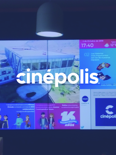 Video Wall 2x2 Corporativo Cinépolis Campus Samara